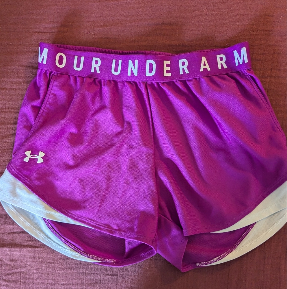 Under Armour Women's Vibrant Purple Athletic Shorts